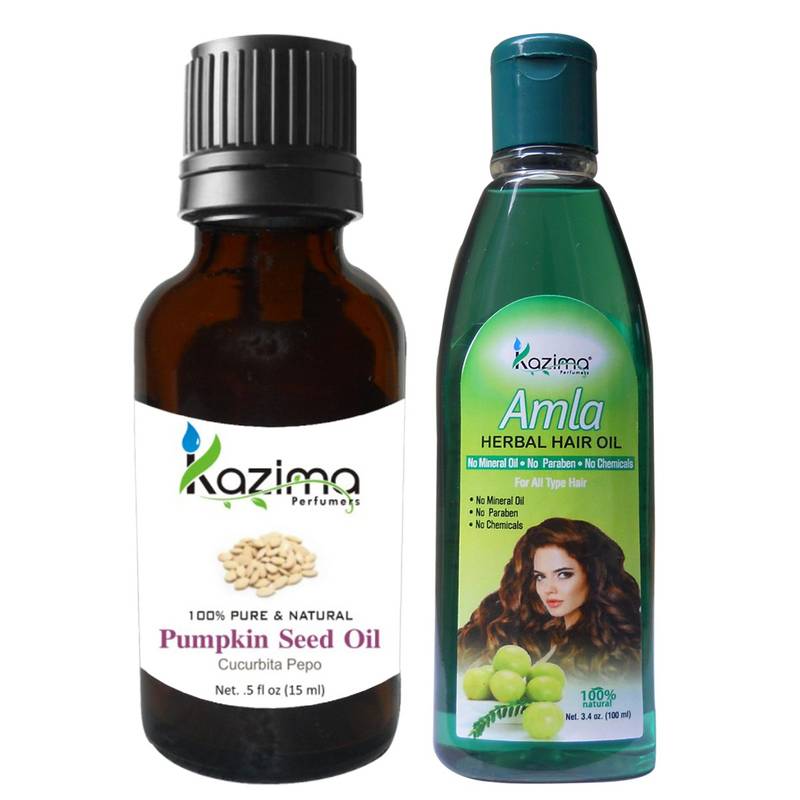 100ML Combo of Pumpkin Seed Oil and Amla Herbal Hair Oil  