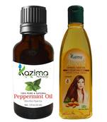100ML Combo of Peppermint Oil and Almond Herbal Hair Oil  Reduces Hair Fall, Hair loss control & Hair Growth