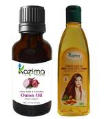 100ML Combo of Onion Oil and Almond Herbal Hair Oil  Reduces Hair Fall, Hair loss control & Hair Growth