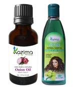 100ML Combo of Onion Oil and Amla Herbal Hair Oil  Anti Hair Loss Treatment, Dandruff Control