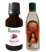 100ML Combo of Onion Oil and Coconut Herbal Hair Oil  Anti Hair Loss Treatment, Maintains Healthy Scalp