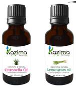 15ml Kazima Combo Set of Citronella Oil & LemonGrass Essential Oil 