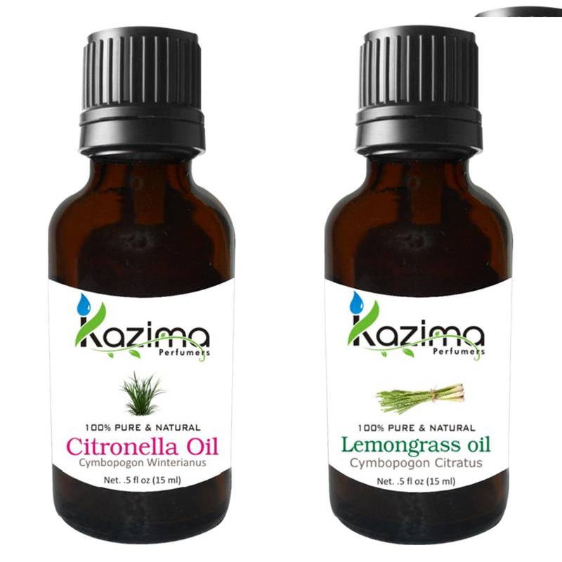 15ml Kazima Combo Set of Citronella Oil & LemonGrass Essential Oil 