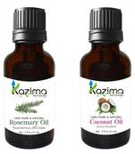 15ml Kazima Combo Set of Coconut Cold Pressed Oil and Rosemary Essential Oil 
