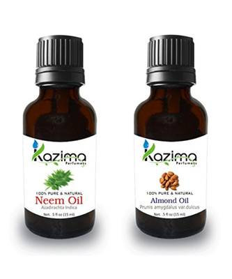 15ml Kazima Combo of Neem Carrier Oil and Almond Oil  1