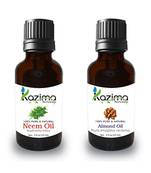 15ml Kazima Combo of Neem Carrier Oil and Almond Oil 