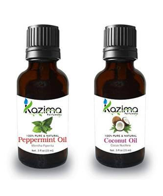 15ml Kazima Combo of Peppermint Oil and Coconut Oil  1