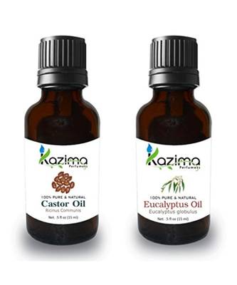 15ml Kazima Combo of Castor Oil and Eucalyptus Oil  1