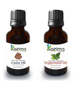15ml Kazima Combo of Castor Carrier Oil and Peppermint Oil 