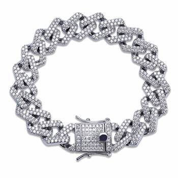 Silver diamond bracelets 1