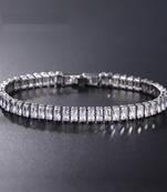 Silver cubic zirconia bracelets