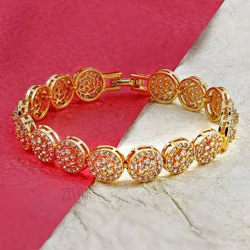 Gold cubic zirconia bracelets 1