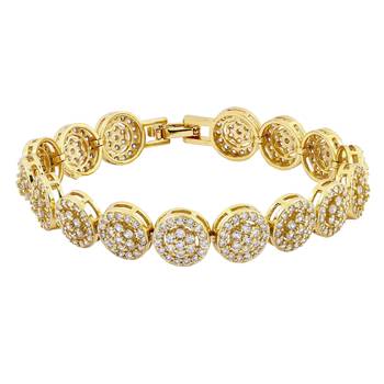 Gold cubic zirconia bracelets 2