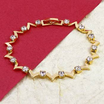 Gold cubic zirconia bracelets 1