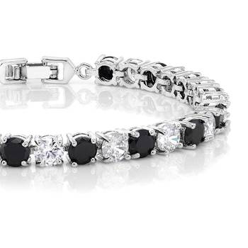 Black cubic zirconia bracelets 2