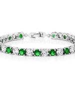 Green cubic zirconia bracelets