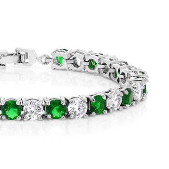 Green cubic zirconia bracelets 2