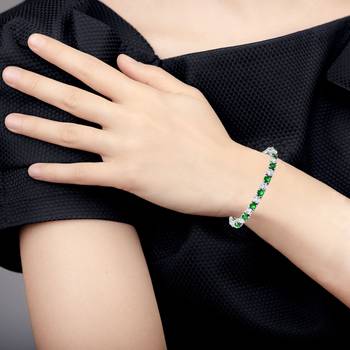Green cubic zirconia bracelets 5