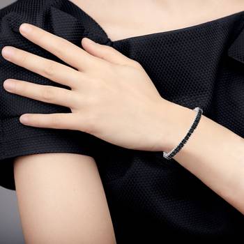 Black cubic zirconia bracelets 5
