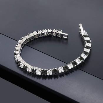 Black cubic zirconia bracelets 1