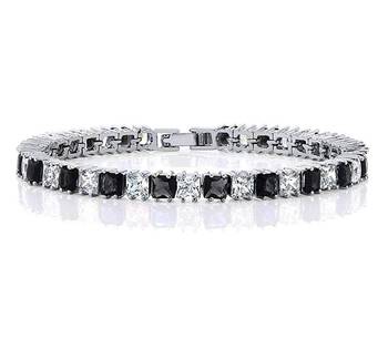 Black cubic zirconia bracelets 2
