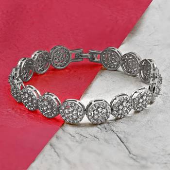 Silver cubic zirconia bracelets 1
