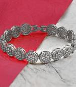 Silver cubic zirconia bracelets
