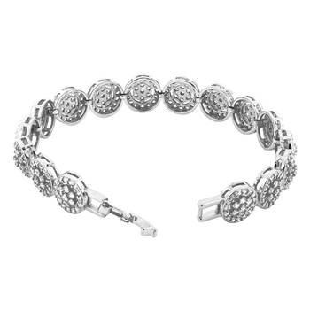 Silver cubic zirconia bracelets 4
