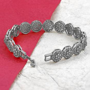 Silver cubic zirconia bracelets 5