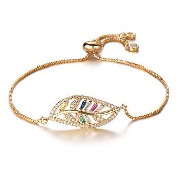 Gold cubic zirconia bracelets 2