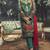 Dark-Green Embroidered Chiffon Salwar