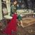 Dark-Green Embroidered Chiffon Salwar
