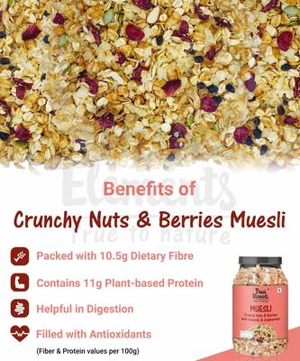 1kg Crunchy Nuts & Berries Muesli, with Almonds and Cranberries 5