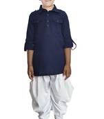 Kids Blue Kurta Pyjama Set 