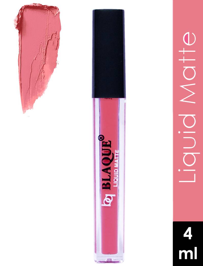 Coral Peach Matte Liquid Lip Gloss Lipstick Long Lasting & Waterproof bq BLAQUE