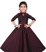 Kids Maroon Long Gown For Girl