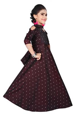 Kids Maroon Long Gown For Girl 3
