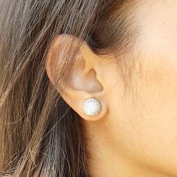 Round American Diamond Stud Earrings 1