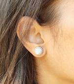 Round American Diamond Stud Earrings