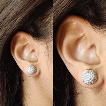 Round American Diamond Stud Earrings 5