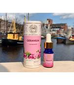 Divine Aroma Geranium Essential Oil | 100% Pure & Natural | For Skin Elasticity, Hair, Stress, Repelling Insects |10ml