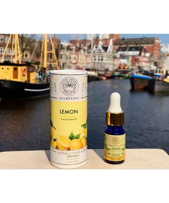 Divine Aroma Lemon Essential Oil | 100% Pure & Natural | For Skin, Hair, Refreshing, Air-Purifying, Insects Bites | 10ml 1