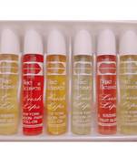 5 ml each Pack of 6 Roll on Transparent Fruity Lip Gloss By Blue Heaven 