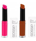 4gm pack of 2 Glossy Innocence lipsticks By Blue Heaven (Red, Maroon)