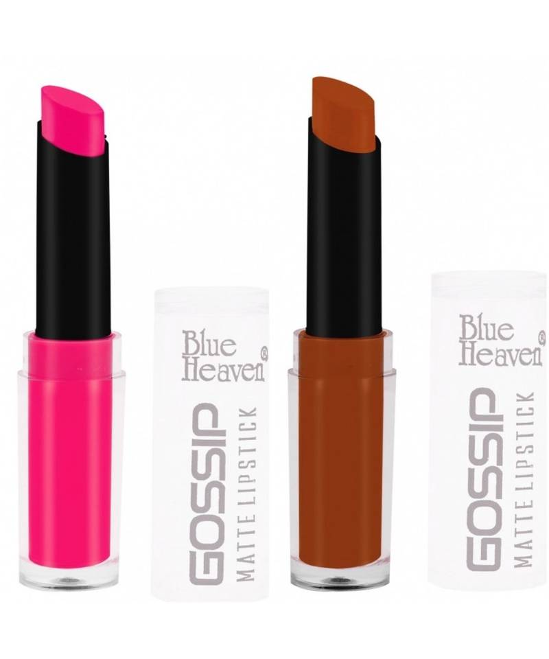 4gm pack of 2 Glossy Innocence lipsticks By Blue Heaven (Red, Maroon)