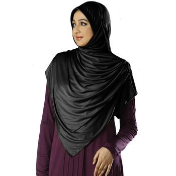 Anarkali Semi-Stitched Hijab Black Size Xl 1