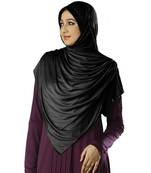 Anarkali Semi-Stitched Hijab Black Size Xl