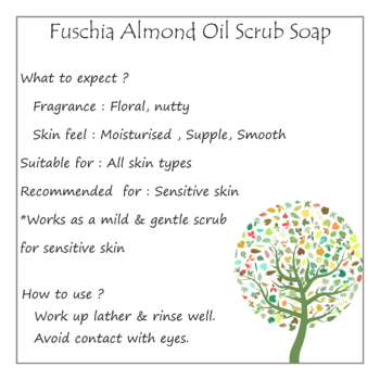 100 gms Almond Oil Scrub Natural Handmade Herbal Soap By Fuschia 3
