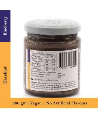 200gm Hazelnut Butter with Blueberries 2