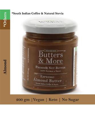 200gm Keto Espresso Almond Butter with South Indian Coffee & Stevia 1